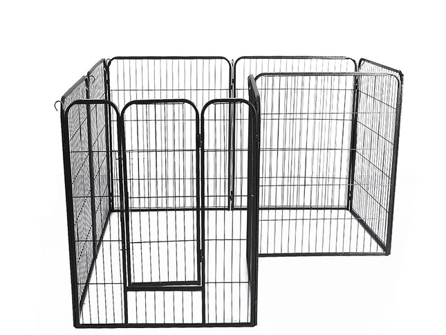 PaWz 8 Panel Pet Dog Playpen Puppy Exercise Black 4kg chicken-1973193828286468097