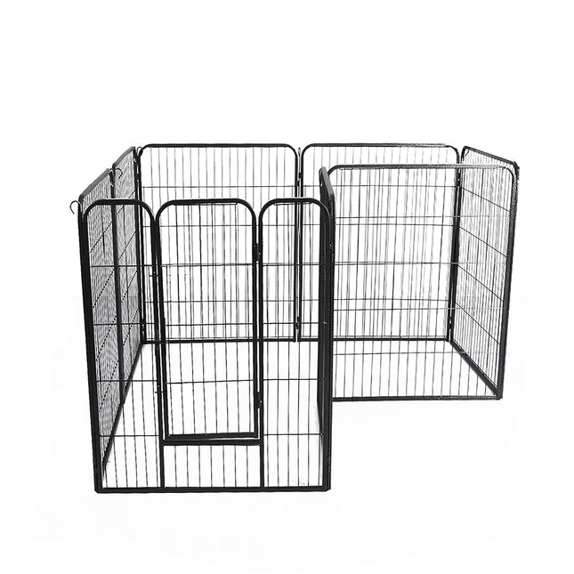 PaWz 8 Panel Pet Dog Playpen Puppy Exercise Black 4kg chicken-1973193828286468097