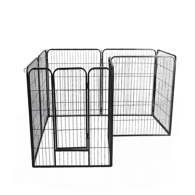 PaWz 8 Panel Pet Dog Playpen Puppy Exercise Black 4kg chicken-1973193828286468097