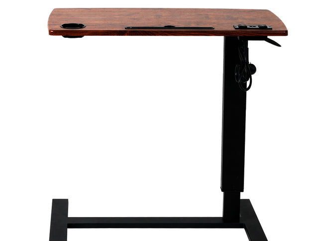 Levede Mobile Standing Desk Foldable Brown Fold-1973193834674393089