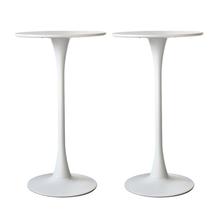 Levede 2x Round Bar Table Pub Tables White-1975420498175201281
