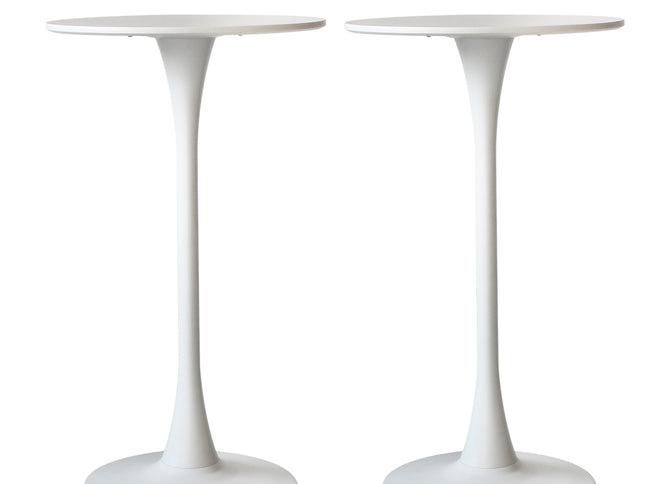 Levede 2x Round Bar Table Pub Tables White-1975420498175201281