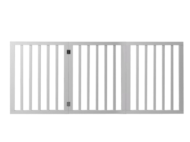Wooden Pet Gate Dog Fence Retractable White 2000x 3MM-1973193642378137601