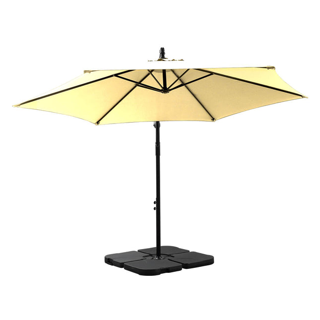 Mountview 3M Outdoor Umbrella Cantilever Grey-1954802870805204993