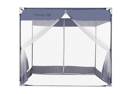 Dreamz Mosquito Bed Nets Foldable Canopy Square Blue-1864184403459182593
