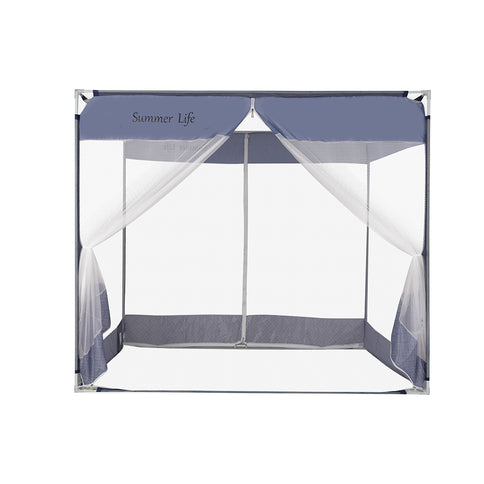 Dreamz Mosquito Bed Nets Foldable Canopy Square Blue-1864184403459182593