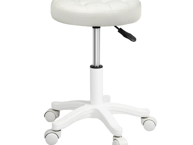 Levede 2x Rolling Bar Stool Swivel Salon SPA Chair Beige-2018816833955696641