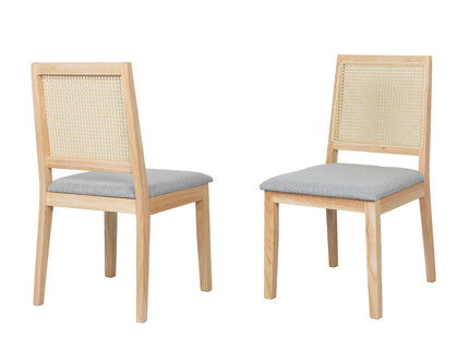 Levede 2x Rattan Dining Chair Solid Wood Lounge-1910112280184492033