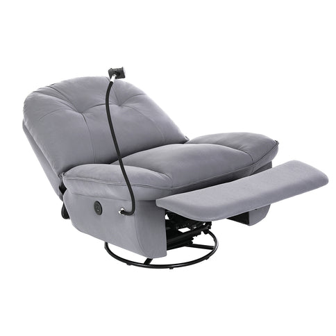 Levede Electric Chair Recliner Swivel Grey-1864184462695337985