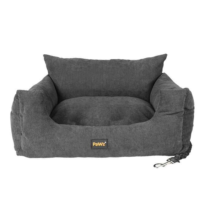 PaWz Pet Car Booster Seat Dog Protector L Grey Large-1973193673457930241