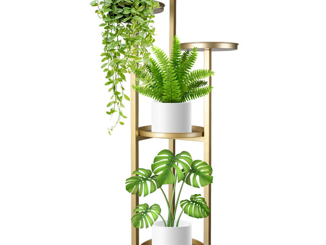 Levede Plant Stand Outdoor Indoor Flower Gold Large-1864184712449363969