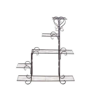 Levede Plant Stand Outdoor Indoor Metal Black-1973193772879712257