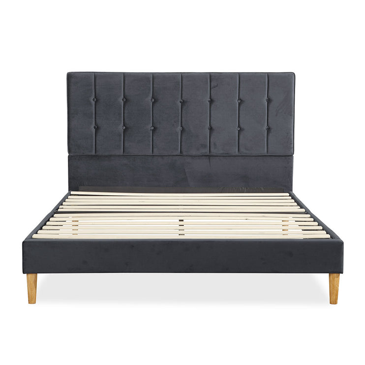 Levede Fabric Bed Frame Double Mattress Grey-1973194029692751873