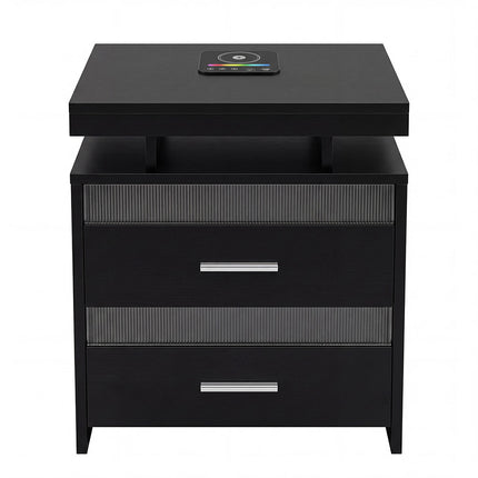 Levede Smart Bedside Table Charging Station Motion Sensor Modern Nightstand-2050056780108664833
