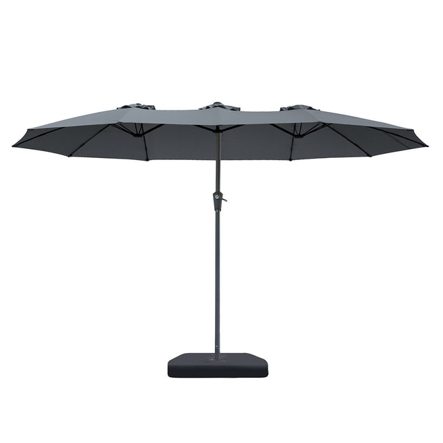 Centra 4M Double-sided Patio Umbrella Outdoor Umbrella Base Stand Grey-1973193483040722945