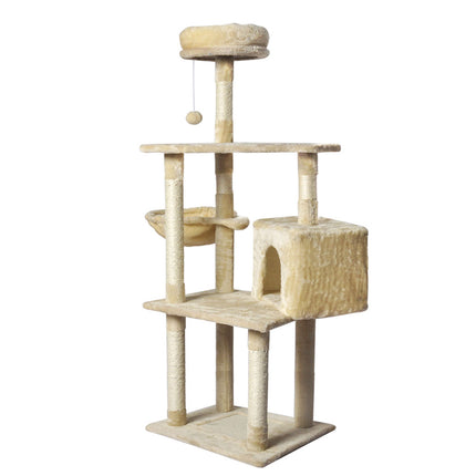 PaWz Cat Tree Toy Scratching Post Scratcher Beige-1973193908578029569