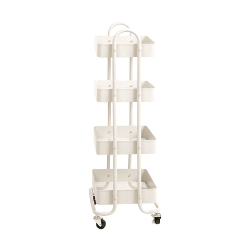 Levede 4 Tiers Kitchen Trolley Cart White-1917016722343333889