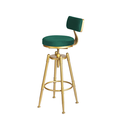 Levede 1x Bar Stools Velvet Kitchen Green-1973194046797123585