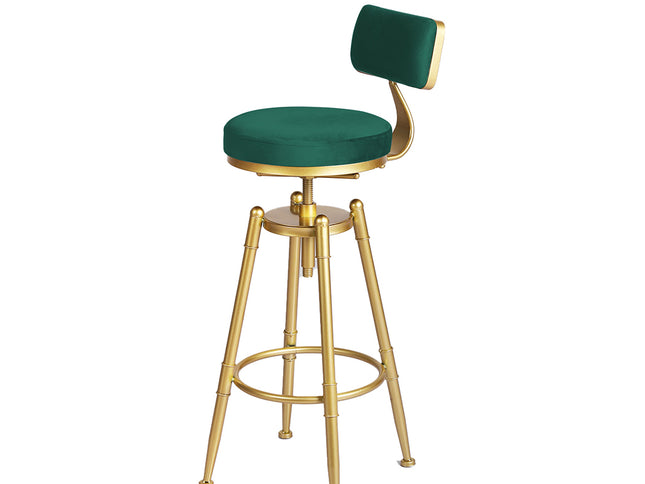 Levede 1x Bar Stools Velvet Kitchen Green-1973194046797123585