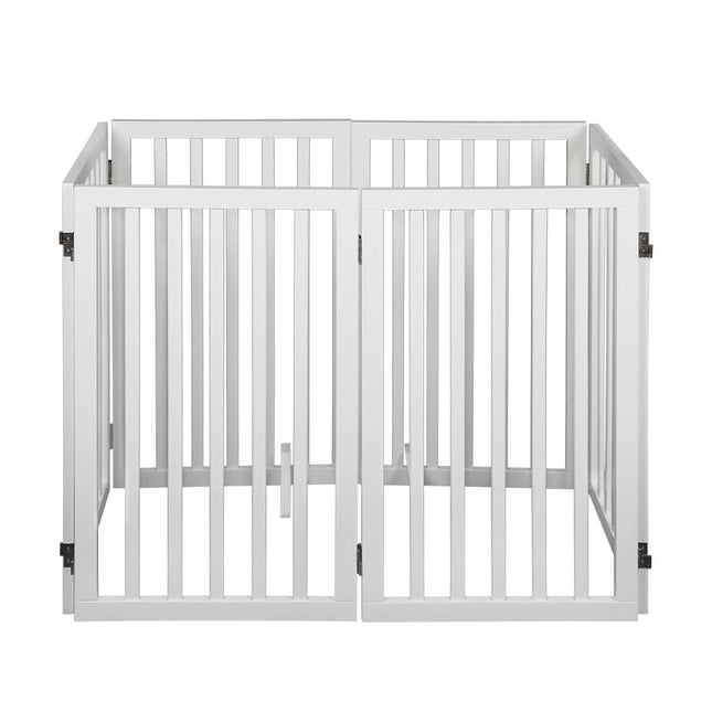 PaWz Wooden Pet Gate Dog Fence Safety White 10 Pack-1954802529925730305