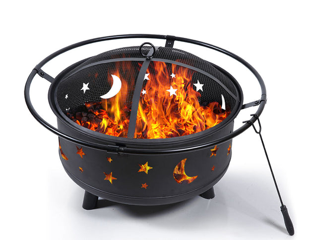 Fire Pit BBQ Grill Pits Outdoor Fireplace-1864184482811219969