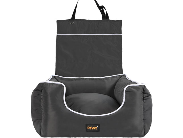 PaWz Dog Car Booster Seat Belt Pet Backrest Grey-1886651029483819009