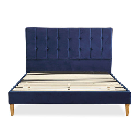 Levede Bed Frame Queen Size Mattress Blue-1910113207893233665