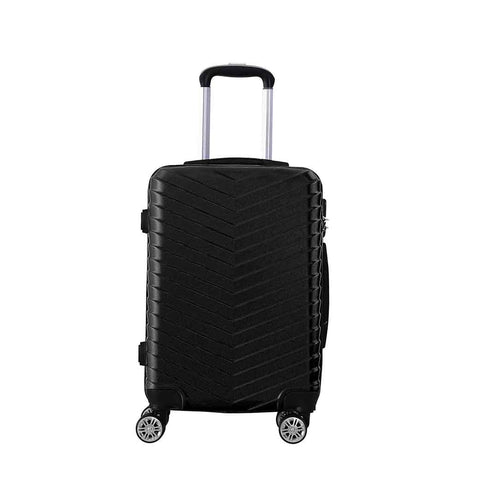 Slimbridge 20" Carry On Travel Luggage Black 20 inch-1864184359662260225