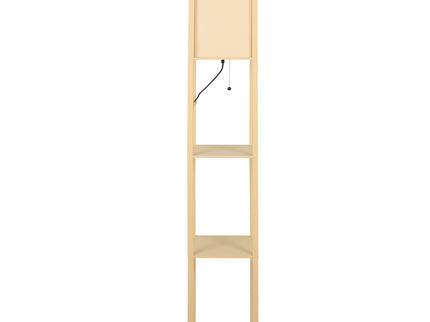 EMITTO Floor Lamp LED Storage Shelf Khaki-1864184394118467585