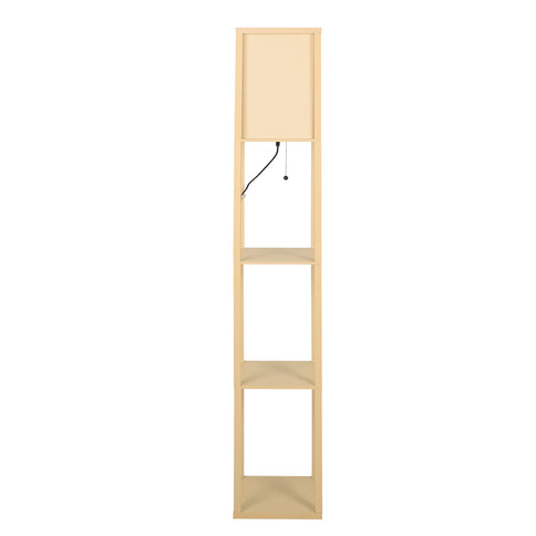 EMITTO Floor Lamp LED Storage Shelf Khaki-1864184394118467585