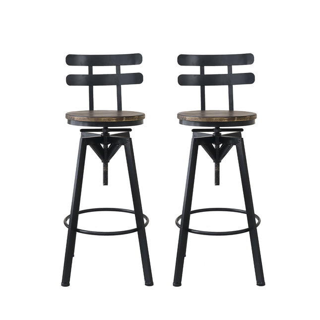 Levede 1x Bar Stool Industrial Adjustable-1975420484073951233