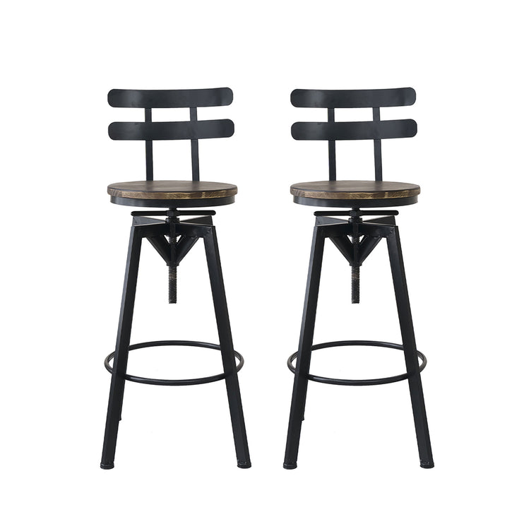 Levede 1x Bar Stool Industrial Adjustable-1975420484073951233
