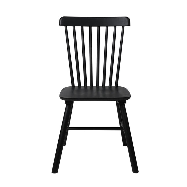 Levede 2x Dining Chairs Kitchen Winsor Black-1954802978070335489