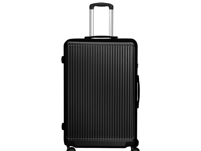 Slimbridge Luggage Suitcase Trolley Black 4pc 14"+20"+24"+28"-1864184374052917249