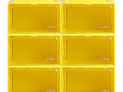 Stacked Sneaker Display Case 6x Clear Yellow-1864184616836009985