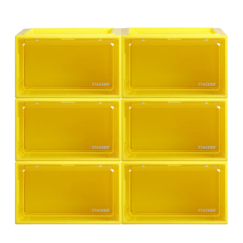 Stacked Sneaker Display Case 6x Clear Yellow-1864184616836009985