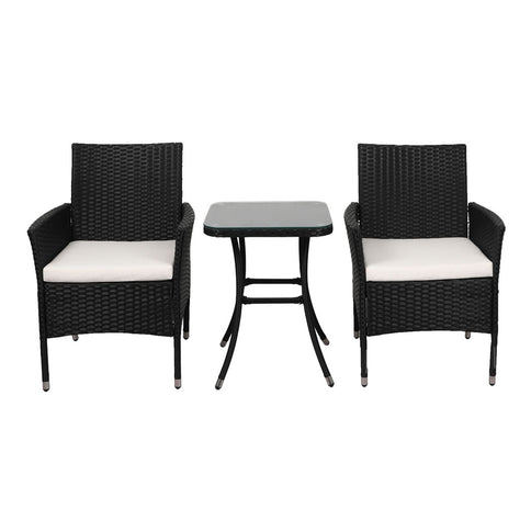 Levede 3 Pcs Outdoor Furniture Setting-1864184454482890753