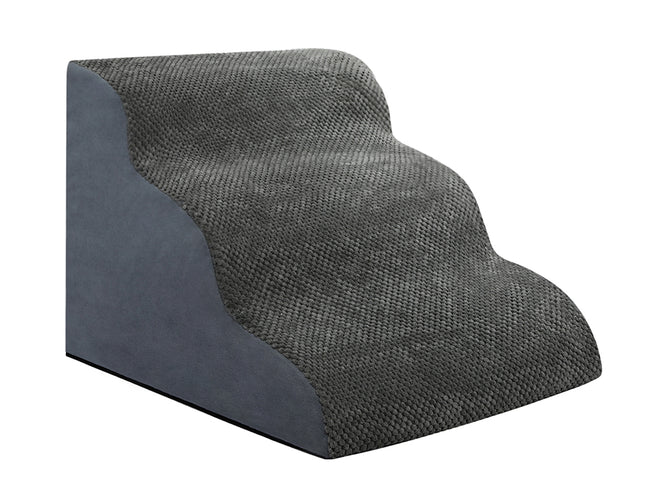 Pawz 3 Steps Pet Stairs Dog Ramp High Density Foam Grey-1973193539579940865