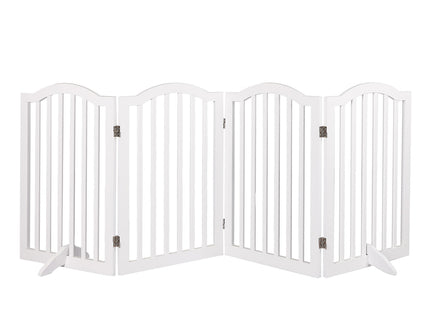 PaWz Wooden Pet Gate Dog Fence Safety White-1864184532832489473