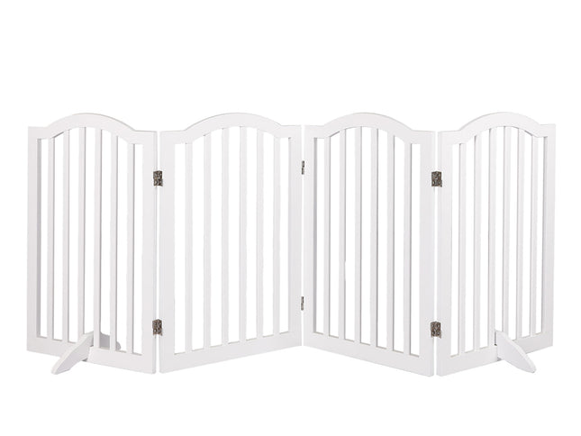 PaWz Wooden Pet Gate Dog Fence Safety White-1864184532832489473