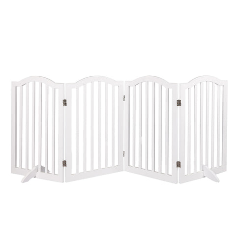PaWz Wooden Pet Gate Dog Fence Safety White-1864184532832489473