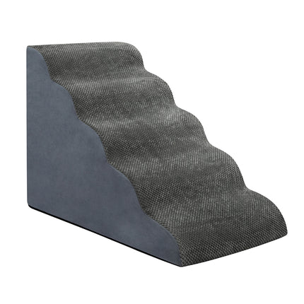 Pawz 5 Steps Pet Stairs Dog Ramp High Density Foam Grey-2029387208141705217