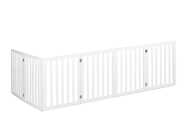 PaWz Wooden Pet Gate Dog Fence Safety White 100 Pack-1973193643762257921