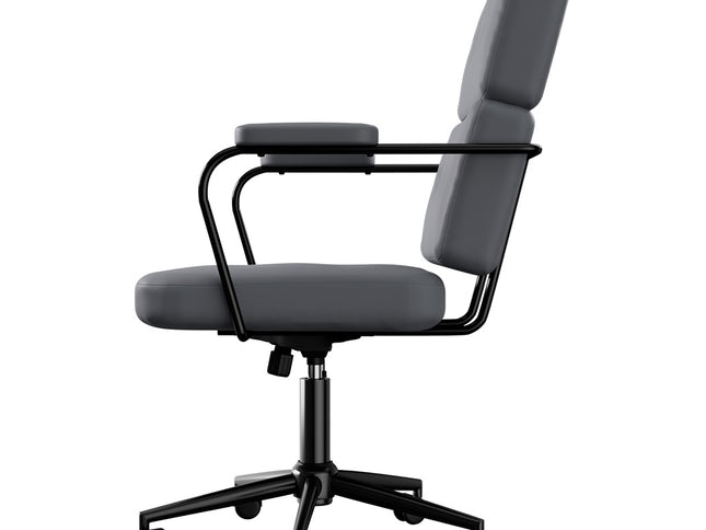 LEVEDE Ergonomic Office Chair Computer PU Grey-1975420344000974849