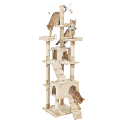 PaWz Cat Tree Scratching Post Scratcher Beige-1975420471109357569