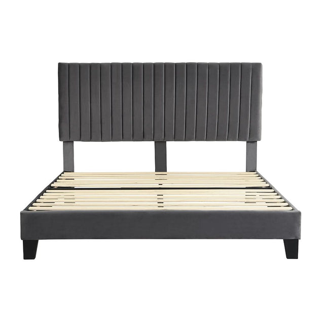 Levede Bed Frame Queen Size Mattress Grey-1954802931446452225