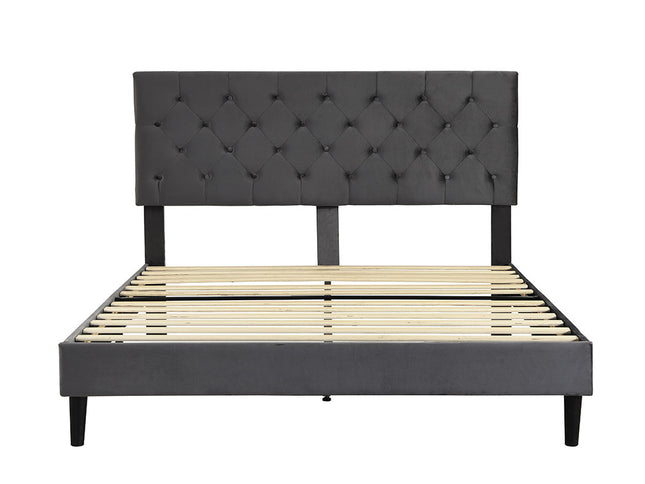 Levede Bed Frame Double Size Mattress Grey-1973194030242205697