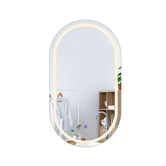 EMITTO LED Wall Mirror Oval Anti-fog 60x100cm-1973193813379911681