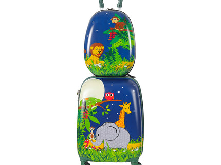 BoPeep 16''13'' 2PCS Kids Luggage Set Jungle-1910113157276372993