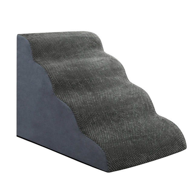 Pawz 4 Steps Pet Stairs Dog Ramp High Density Foam Grey-1954802479988346881